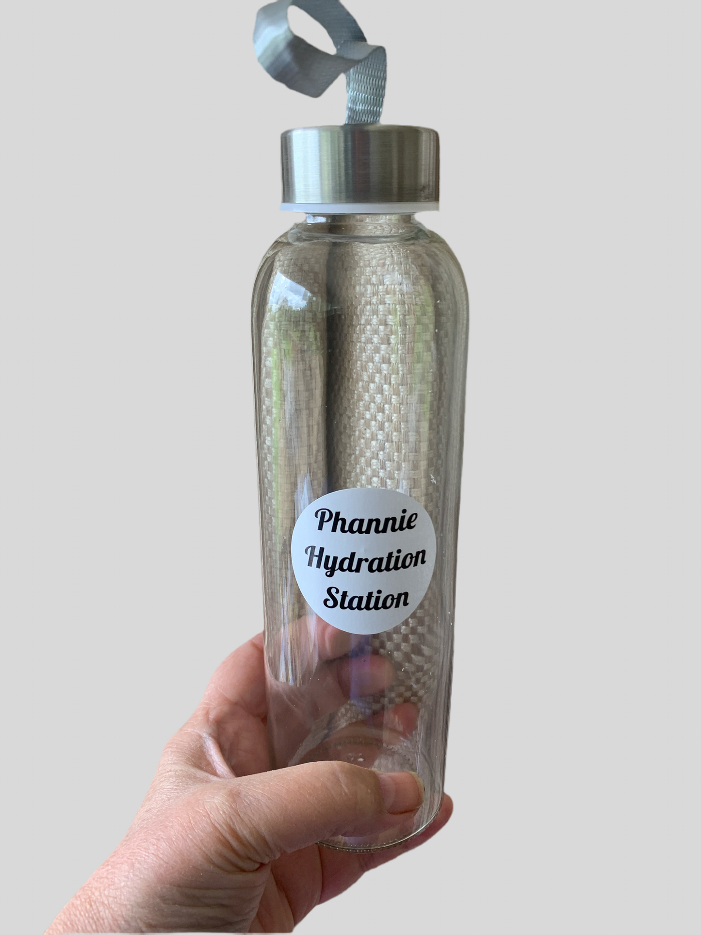 Phannie Hydration Station Glass Bottle 🩵