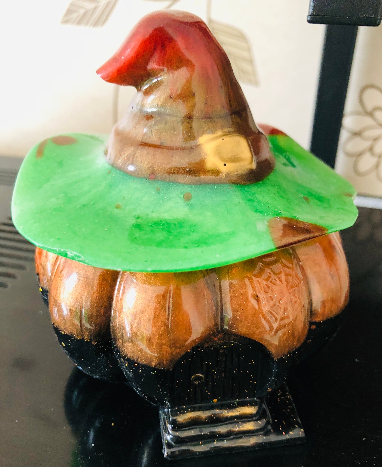 Make for Me A Halloween Pumpkin Cottage Pot & Hat Lid PLEASE inbox your colour choices 💚