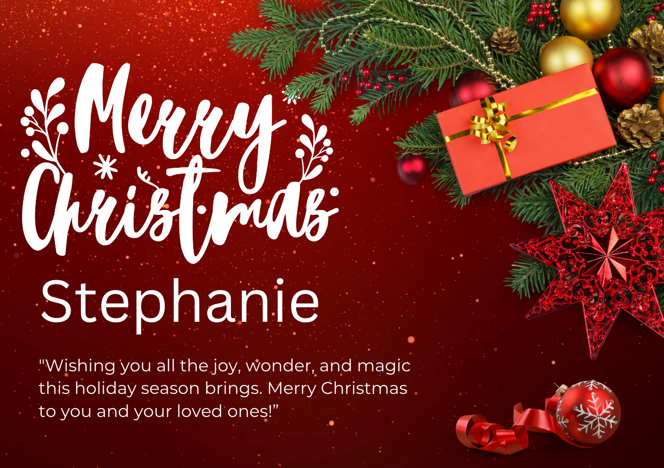 Send Steph a Virtual Christmas Card or Drink 🤶🍻