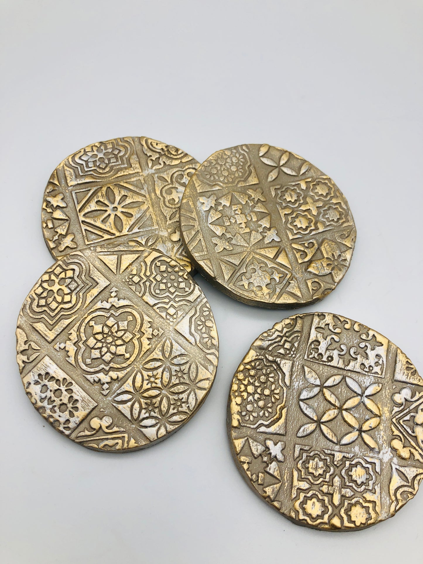 Hand Made Clay Coasters & Worktop Savers - Unique Luxury-The perfect GIFT 🎁