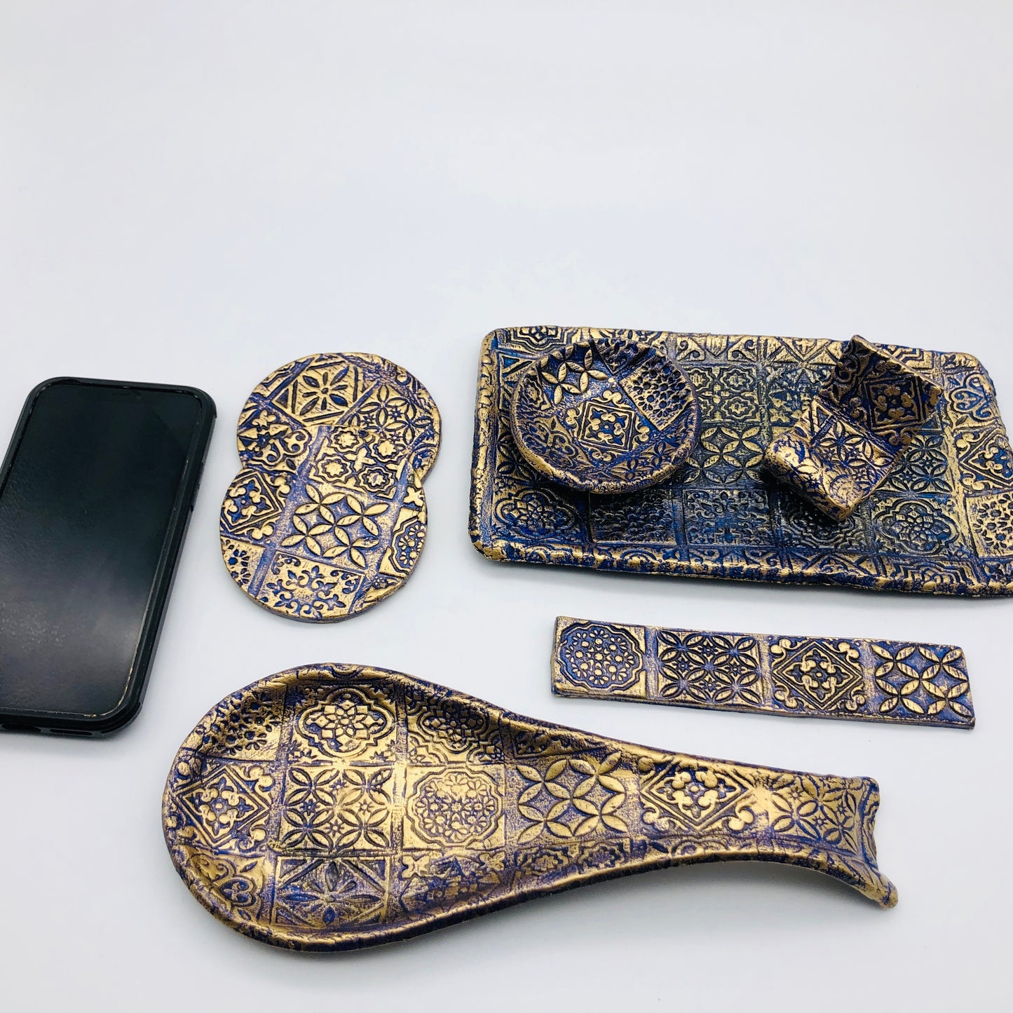 Hand Made Clay Coasters & Worktop Savers - Unique Luxury-The perfect GIFT 🎁