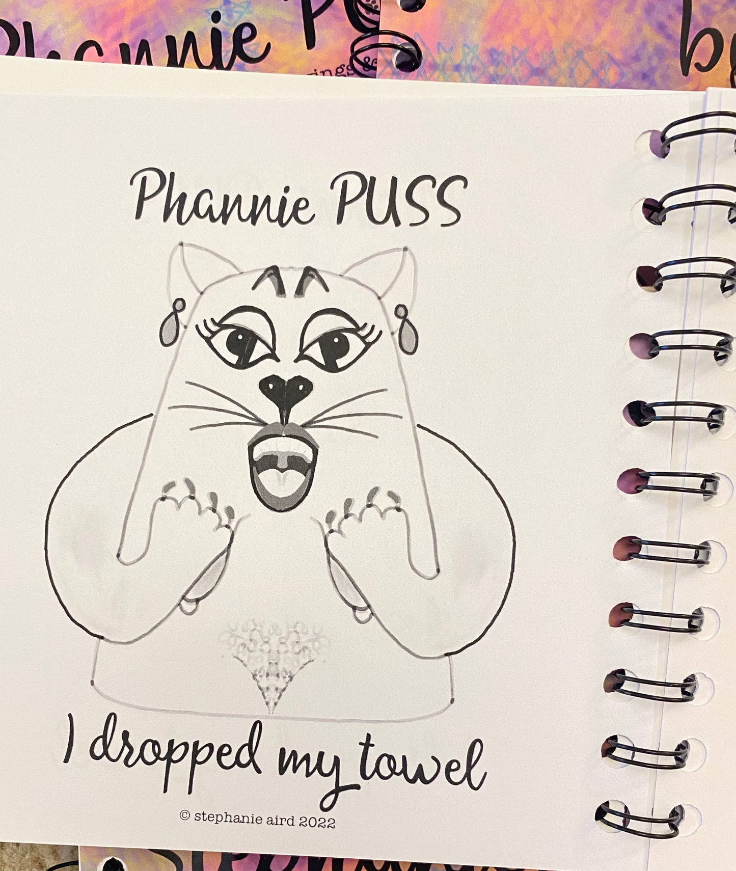 SIGNED - The Totally Unique - Phannie PUSS The Adult Colouring Book