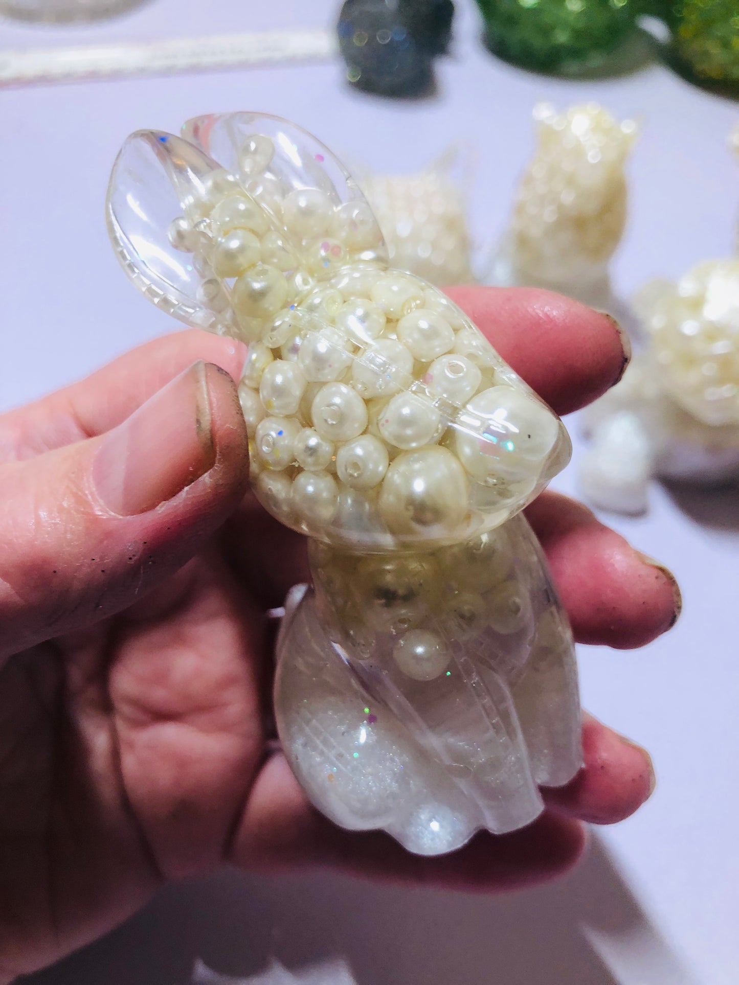 Pearls & Pearlescent Resin Animals
